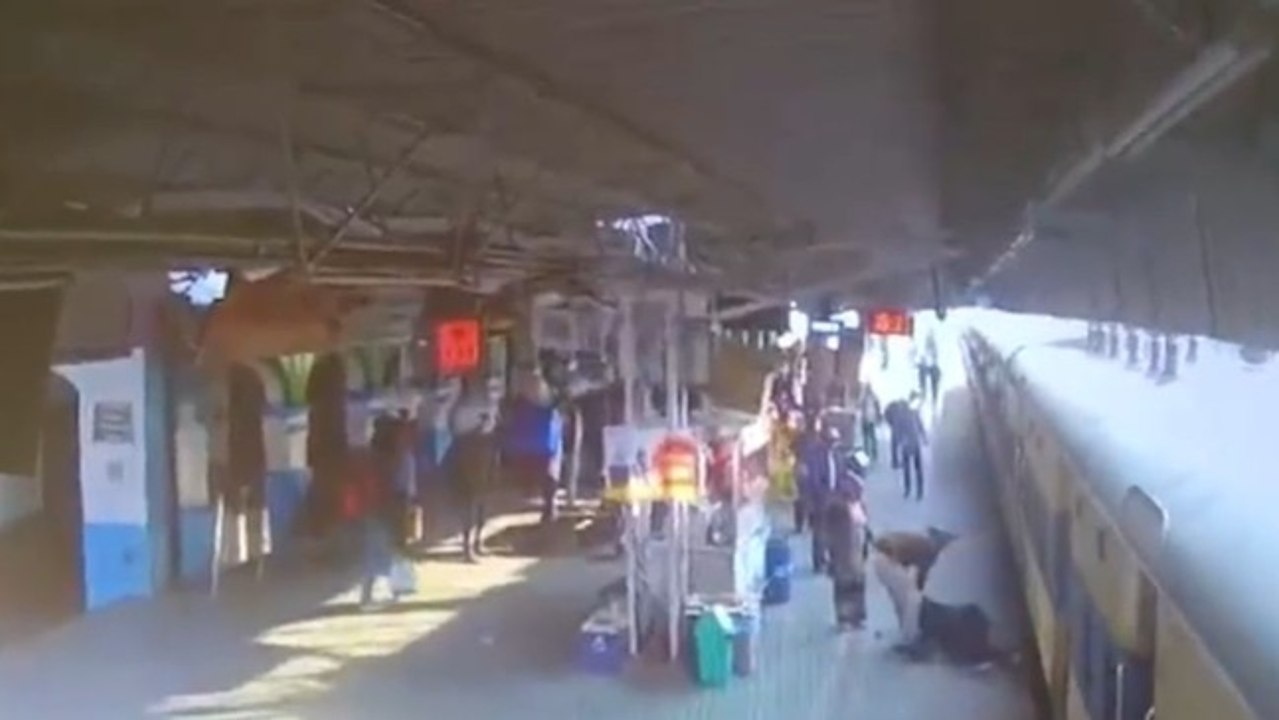 Video: Woman slips while boarding train in Haryana, alert railway cop saves life