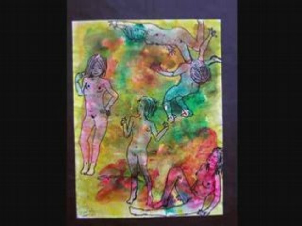 Peintures nus colorés