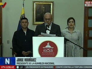 Pdte. AN Rodríguez instó la conformación de una Comisión que investigue ejecuciones en el Caribe