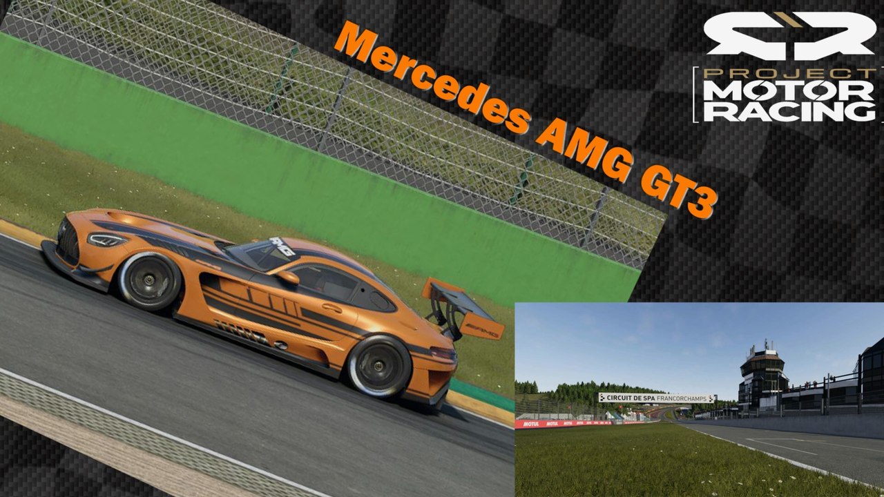 Tour de piste à Spa Francorchamps en Mercedes AMG GT3 sur Project Motor Racing