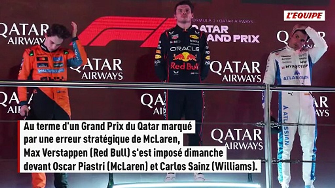 Max Verstappen remporte le Grand Prix du Qatar devant Oscar Piastri, le titre se jouera à Abu Dhabi - F1 - GP du Qatar