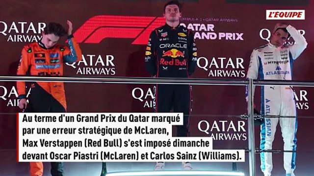 Max Verstappen remporte le Grand Prix du Qatar devant Oscar Piastri, le titre se jouera à Abu Dhabi - F1 - GP du Qatar
