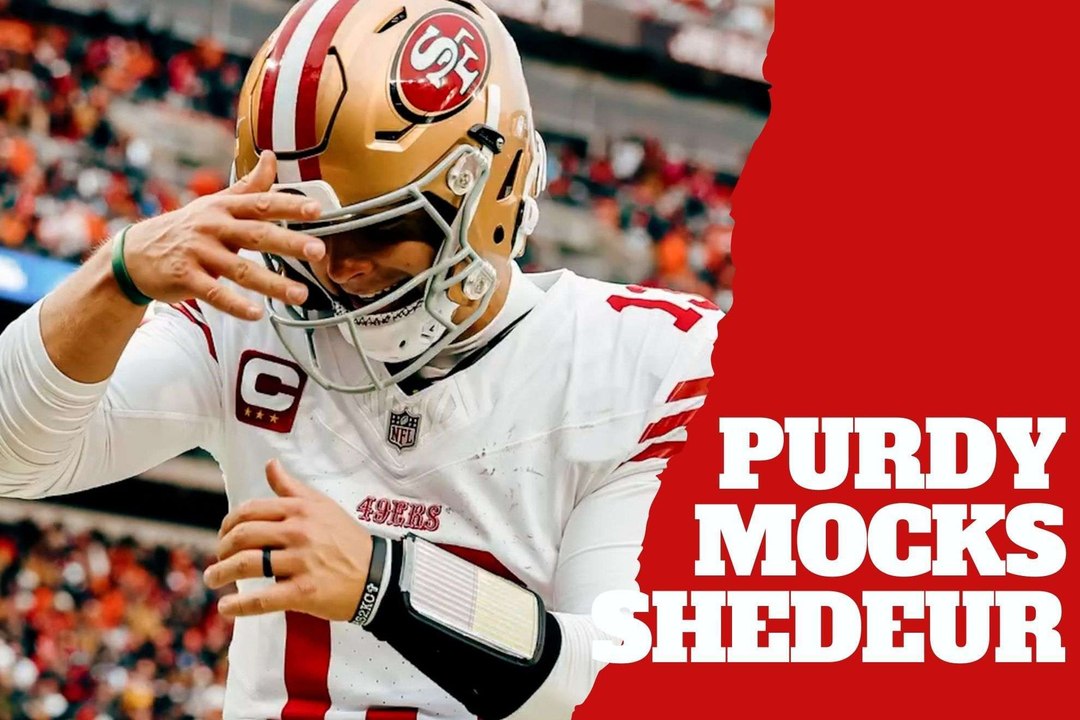 Brock Purdy does the bougie to celebrate beating Shedeur Sanders and the Browns