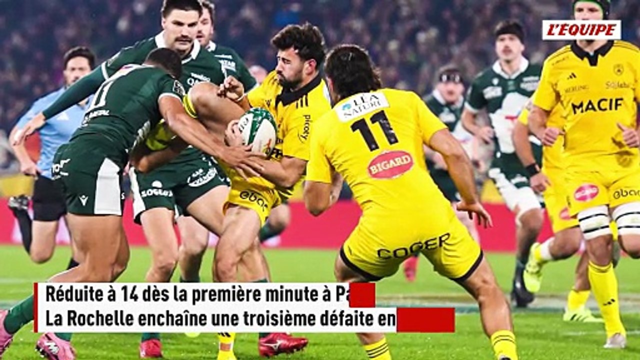 Réduite à 14 dès la première minute à Pau, La Rochelle enchaîne une troisième défaite en Top 14 - Rugby - Top 14