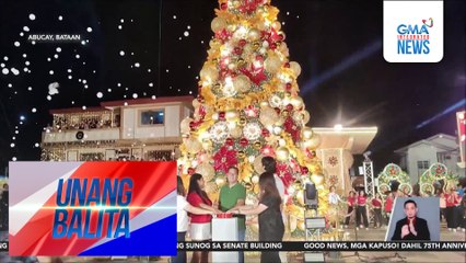 35-ft. Christmas tree sa Abucay, pinailawan na | Unang Balita