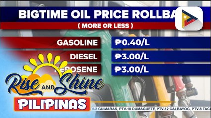 Big time oil price rollback, inaasahan bukas
