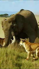 Elephant group vs lion group #shorts #lion #elephant #animals