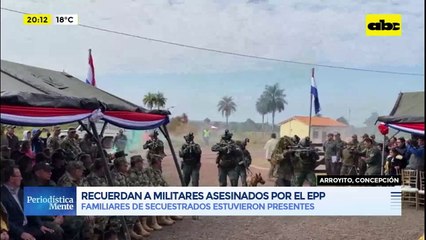 Video: recuerdan a militares asesinados por el EPP