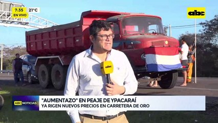 Video: Camioneros se manifiestan contra la suba de tarifa del peaje en Ypacaraí