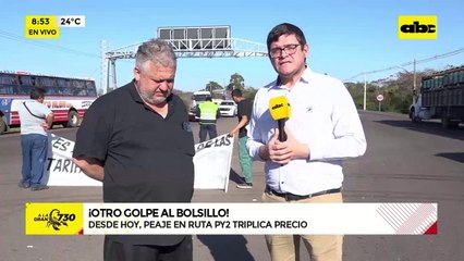 Video: Desde hoy, peaje en ruta PY02 triplica precio