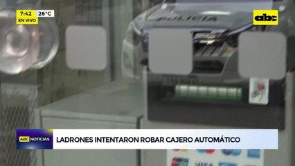 Video: Ladrones intentaron robar un cajero automático en Lambaré