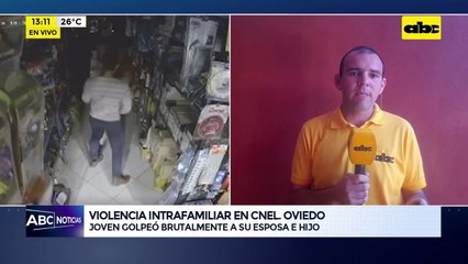 Video: Joven golpeó brutalmente a su esposa e hijo