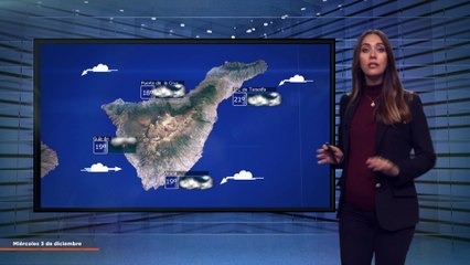 La previsión del tiempo en Canarias para el 3 de diciembre de 2025, en Atlántico Televisión.