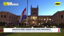 Traspaso de mando: Ceremonia de Izamiento de la bandera