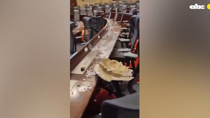 Congreso colombiano sufre daños tras sismo