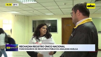 Video: funcionarios de registros públicos analizan huelga