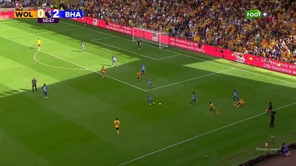 La asistencia de Julio Enciso para el 3-0 del Brighton