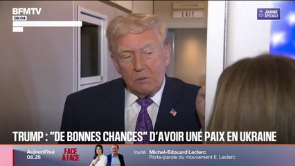 Guerre en Ukraine: Donald Trump évoque de "bonnes chances" de parvenir à un accord de paix