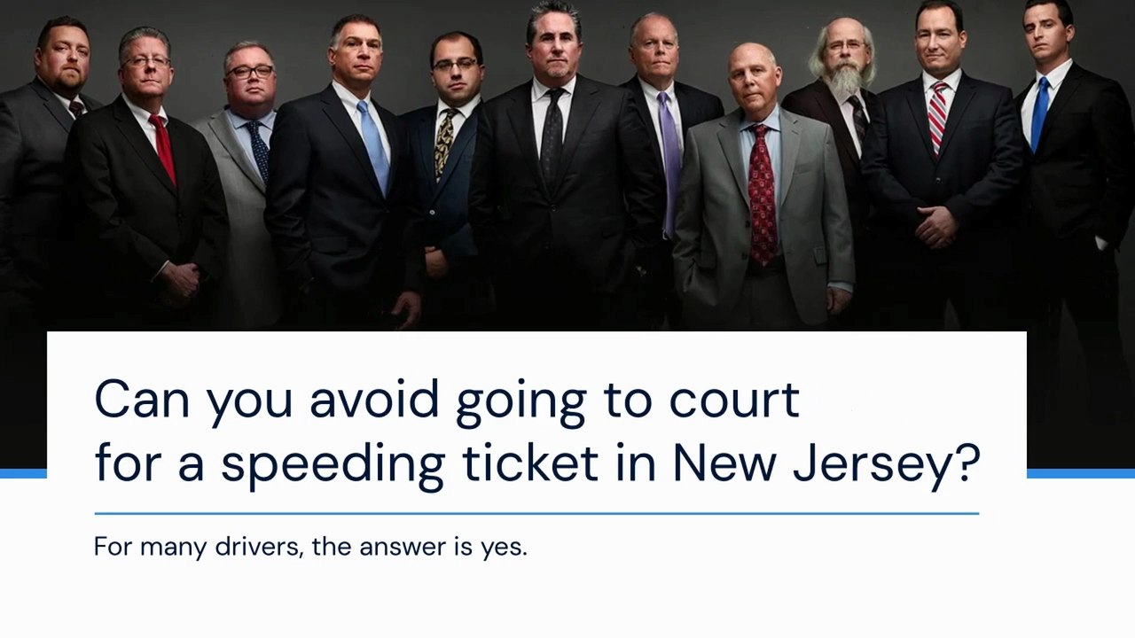 Do You Have to Go to Court for a NJ Speeding Ticket?