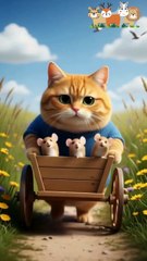 Brave Cat Takes His Mouse Friends on a Food Adventure! 🐱🍞