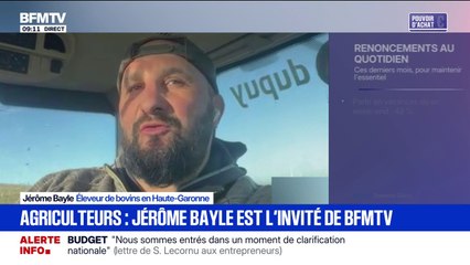 Négociations commerciales: "On est le premier maillon de la chaîne et totalement oubliés de ces négociations-là", déplore Jérôme Bayle, éleveur de bovins