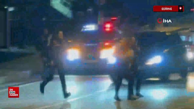 Edirne 'de kriz geçiren kadına polis müdahale etti