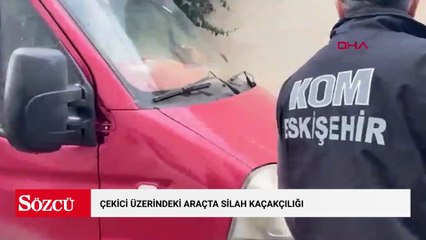 Çekiciye yüklenmiş araçla yapılan silah kaçakçılığında 480 adet tabanca ele geçirildi