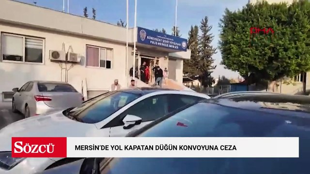 Mersin'de yol kapatan düğün konvoyuna katılanlara ceza