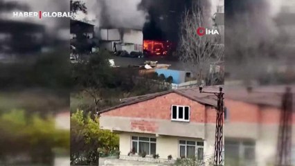 Adres Arnavutköy: Tır tamirhanesinde korkutan yangın