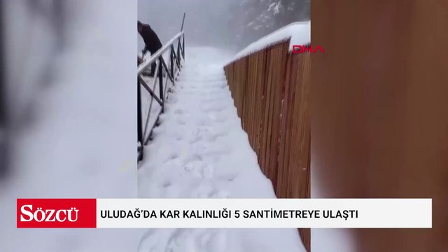 Uludağ’da kar kalınlığı 5 santimetreye ulaştı