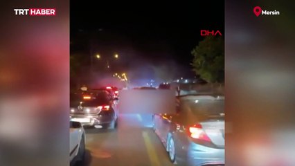 Mersin'de yolu kapatan düğün konvoyuna ceza