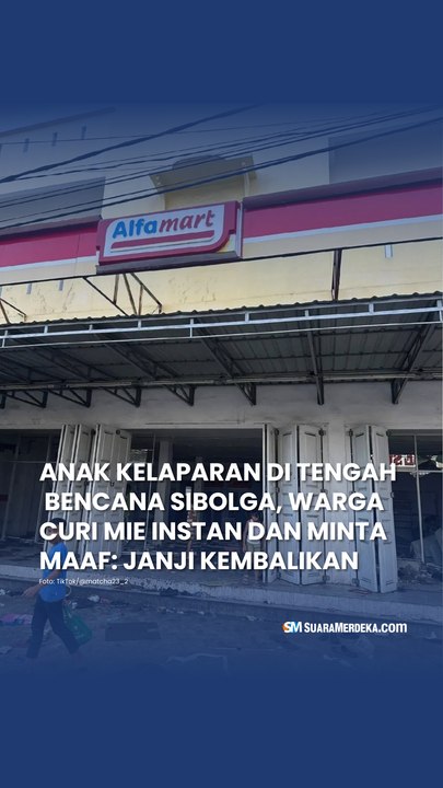 Anak Kelaparan di Tengah Bencana Sibolga, Warga Curi Mie Instan dan Minta Maaf: Janji Kembalikan