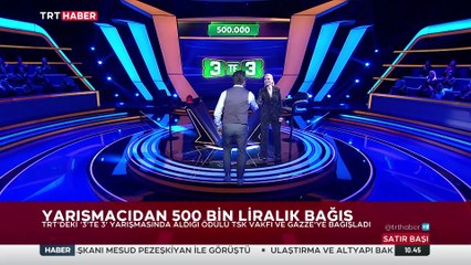 TRT ekranlarında anlamlı bağış