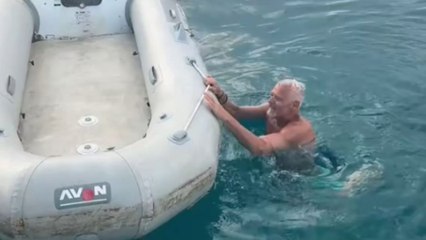 Couple tries dinghy challenge but man wins cool points over his wife’s negative aura