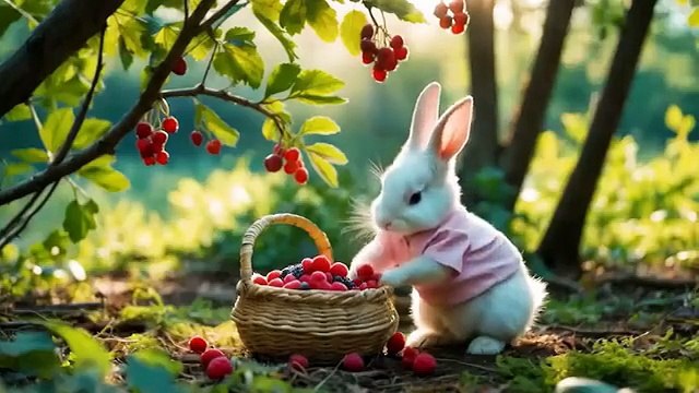 cartoon Rabbits-grow-carrots-A-day-of-gardening