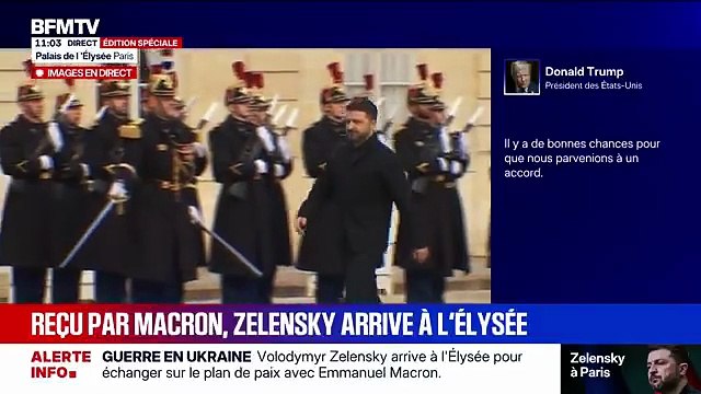 Guerre en Ukraine : Le président ukrainien Volodymyr Zelensky a été accueilli par Emmanuel Macron à l’Elysée pour faire le point sur les négociations en cours - VIDEO