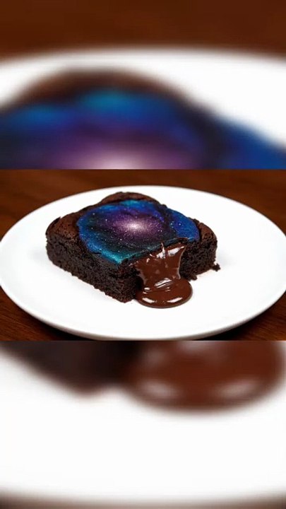 ASMR cutting of chocolate brownie