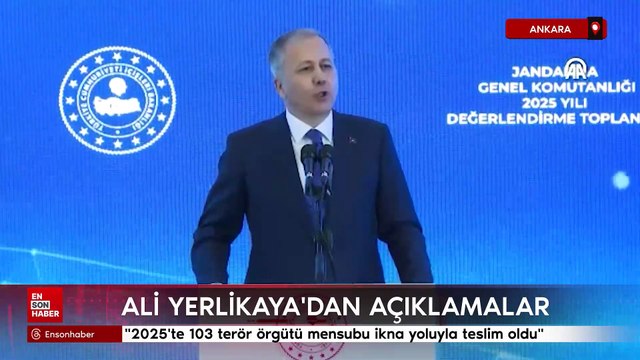 Ali Yerlikaya ;2025'te 103 terör örgütü mensubu ikna yoluyla teslim oldu