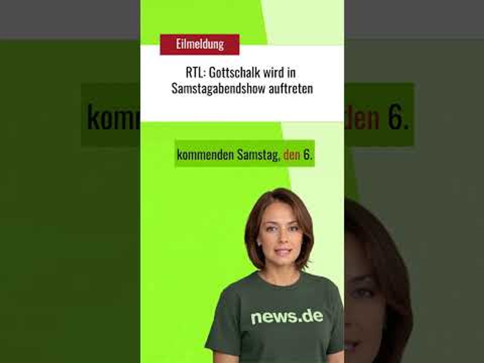 RTL: Gottschalk wird in Samstagabendshow auftreten