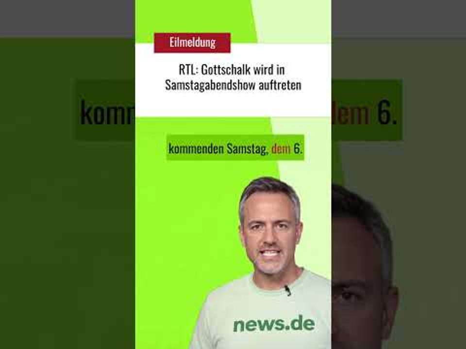RTL: Gottschalk wird in Samstagabendshow auftreten