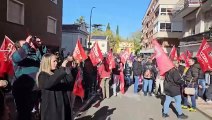 Concentración convocada por CCOO ante las puertas de la Patronal en Guadalajara