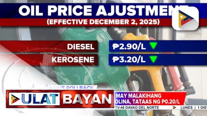 Bigtime rollback sa presyo ng produktong petrolyo, epektibo na bukas