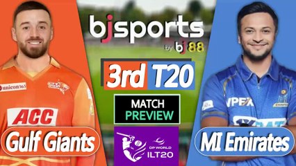 ILT20 2025-26 | Gulf Giants vs MI Emirates 3rd T20 Match Preview |