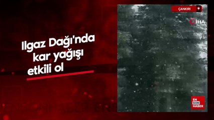 Ilgaz Dağı'nda kar yağışı etkili olmaya başladı