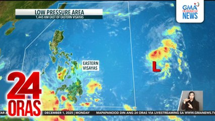 LPA, posibleng pumasok sa loob ng PAR sa Miyerkules; tatawaging "Bagyong Wilma" kung lalakas | 24 Oras