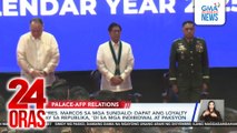 Pres. Marcos sa mga sundalo - Dapat ang loyalty ay sa republika, 'di sa mga indibidwal at paksyon | 24 Oras
