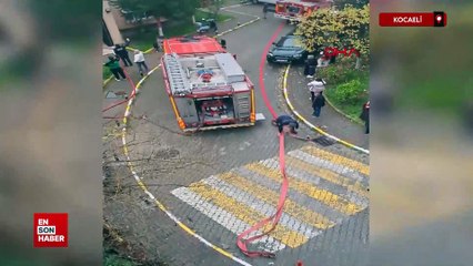 Kocaeli'de itfaiye eri kendi hava maskesini, yangında mahsur kalan kişiye vererek kurtardı