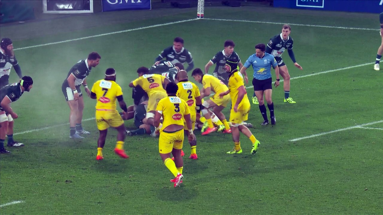 TOP 14 - Essai de Ulupano SEUTENI (SR) - Section Paloise - Stade Rochelais