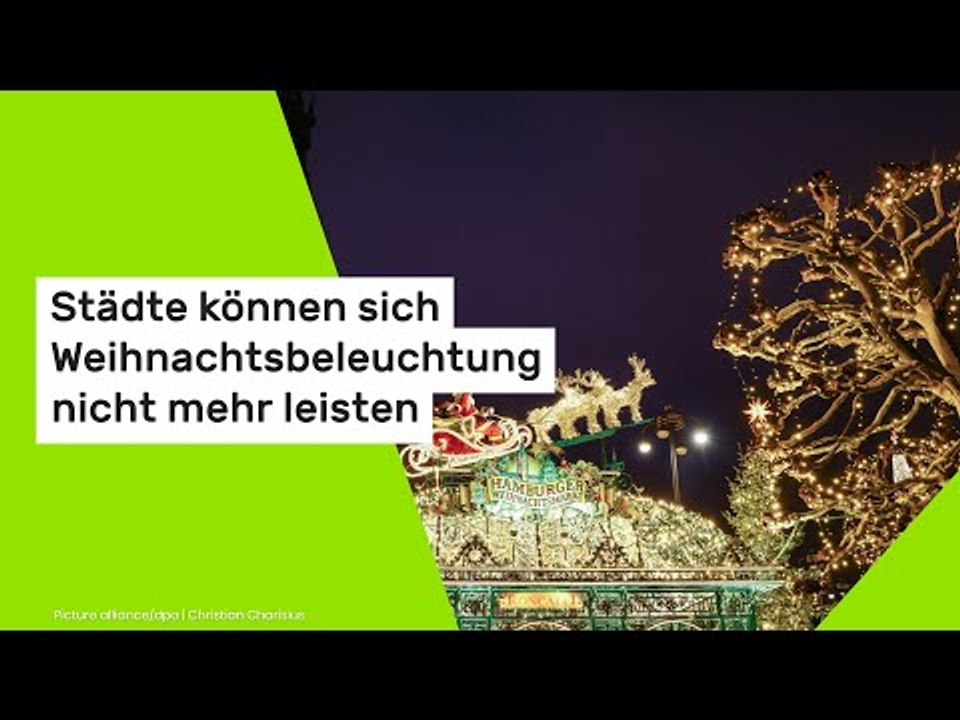 Städte können sich Weihnachtsbeleuchtung nicht mehr leisten