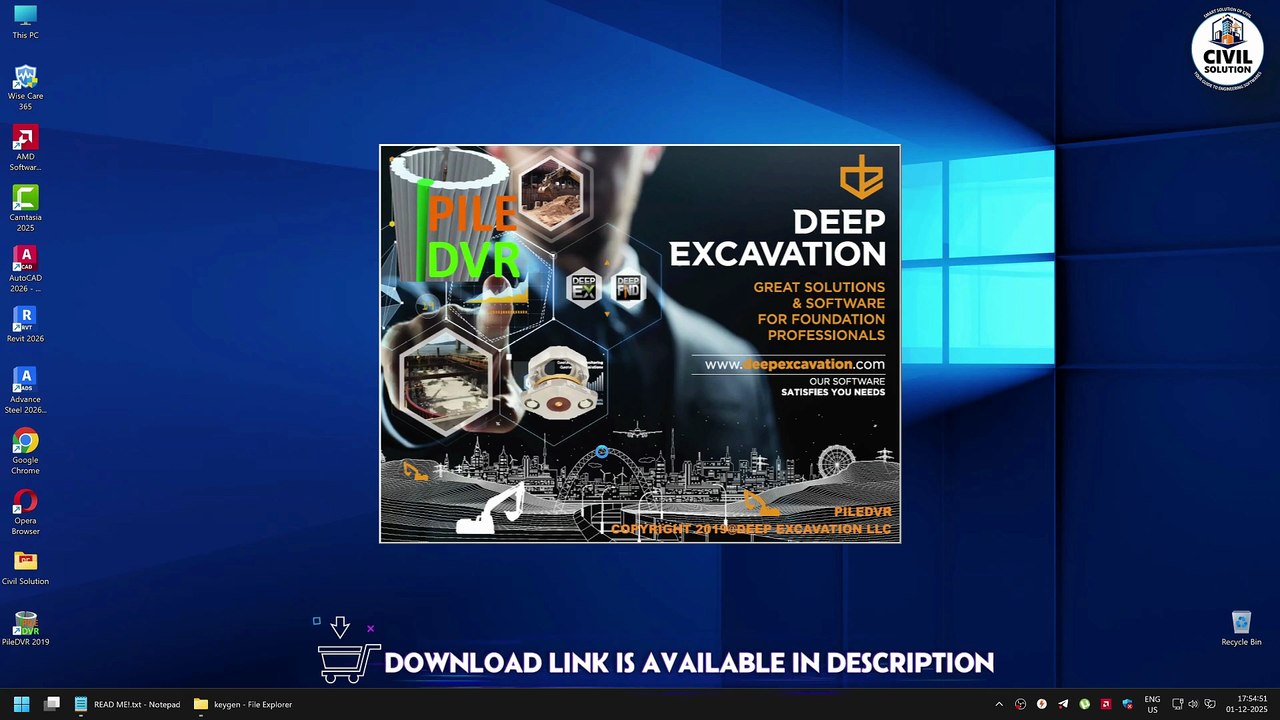 Deep Excavation PileDVR 2019 | Virtual Reality Secant & Bored Pile Verification
